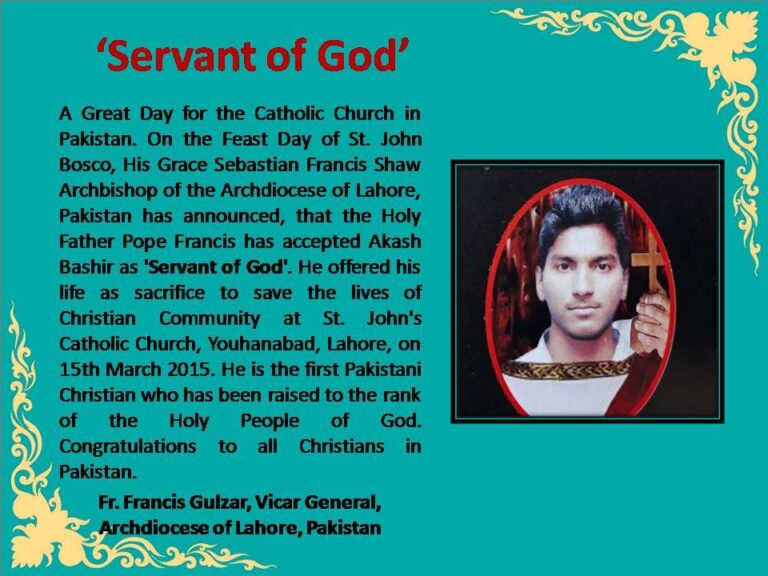 Christians elated over first Pakistani ´Servant Of God´